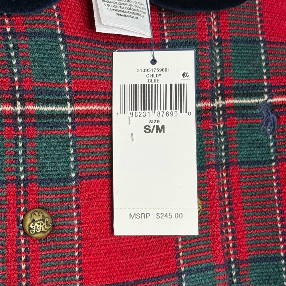 Polo by Ralph Lauren Girls Patchwork Plaid Wool Poncho Size S/M NWT - Picture 11 of 11